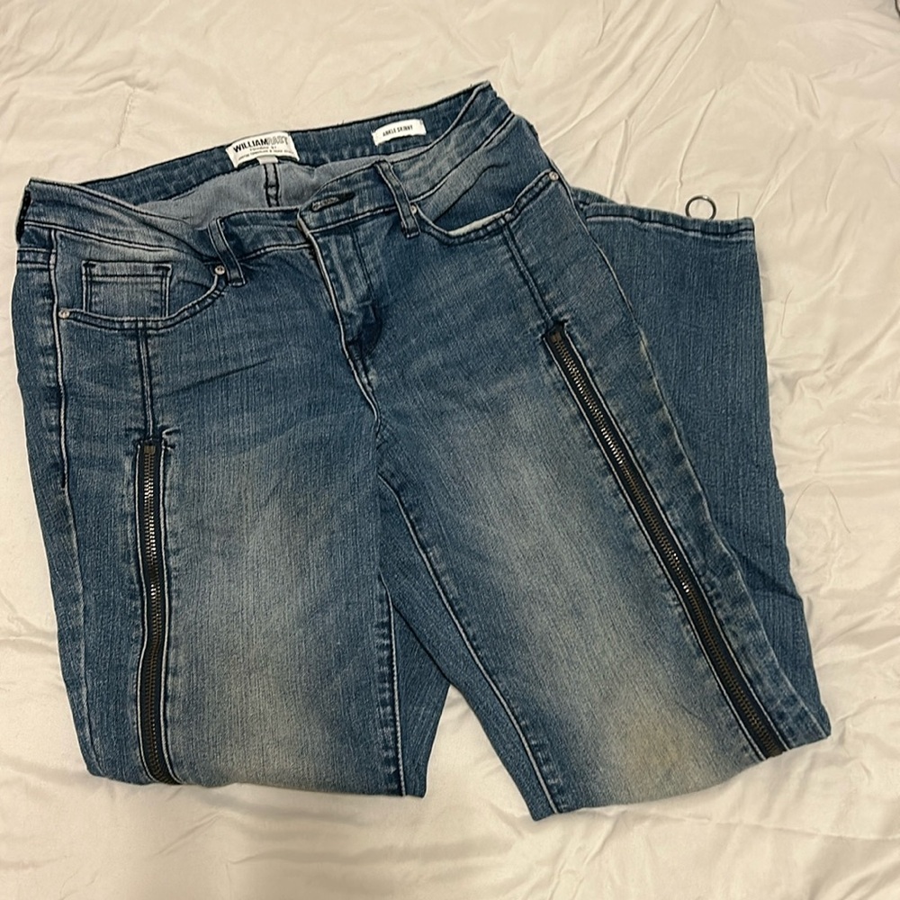 William Rast Side Zipper Skinny Jeans